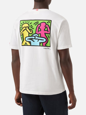 T-shirt Keith Haring People con stampa fronte e retro bianco | Special Edition
