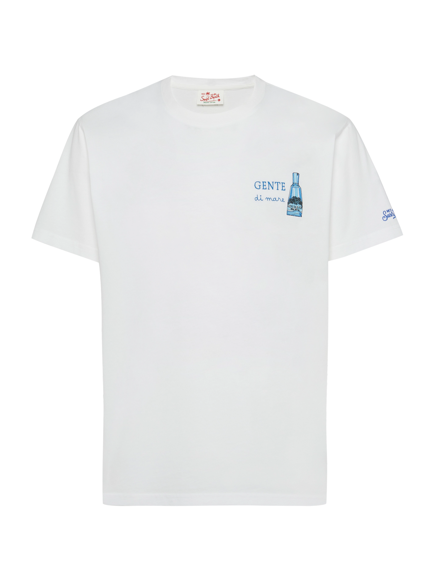 T-shirt Man in cotone con stampa e ricamo "Gente di Mare" | GIN MARE SPECIAL EDITION