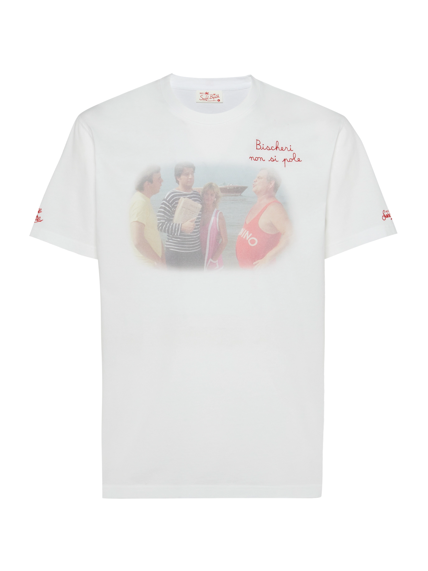 Cotton T-shirt with Bischeri non si pole embroidery |SAPORE DI MARE SPECIAL EDITION