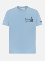 Cotton T-shirt with Aperitivo a Portofino embroidery |PORTOFINO DRY GIN SPECIAL EDITION