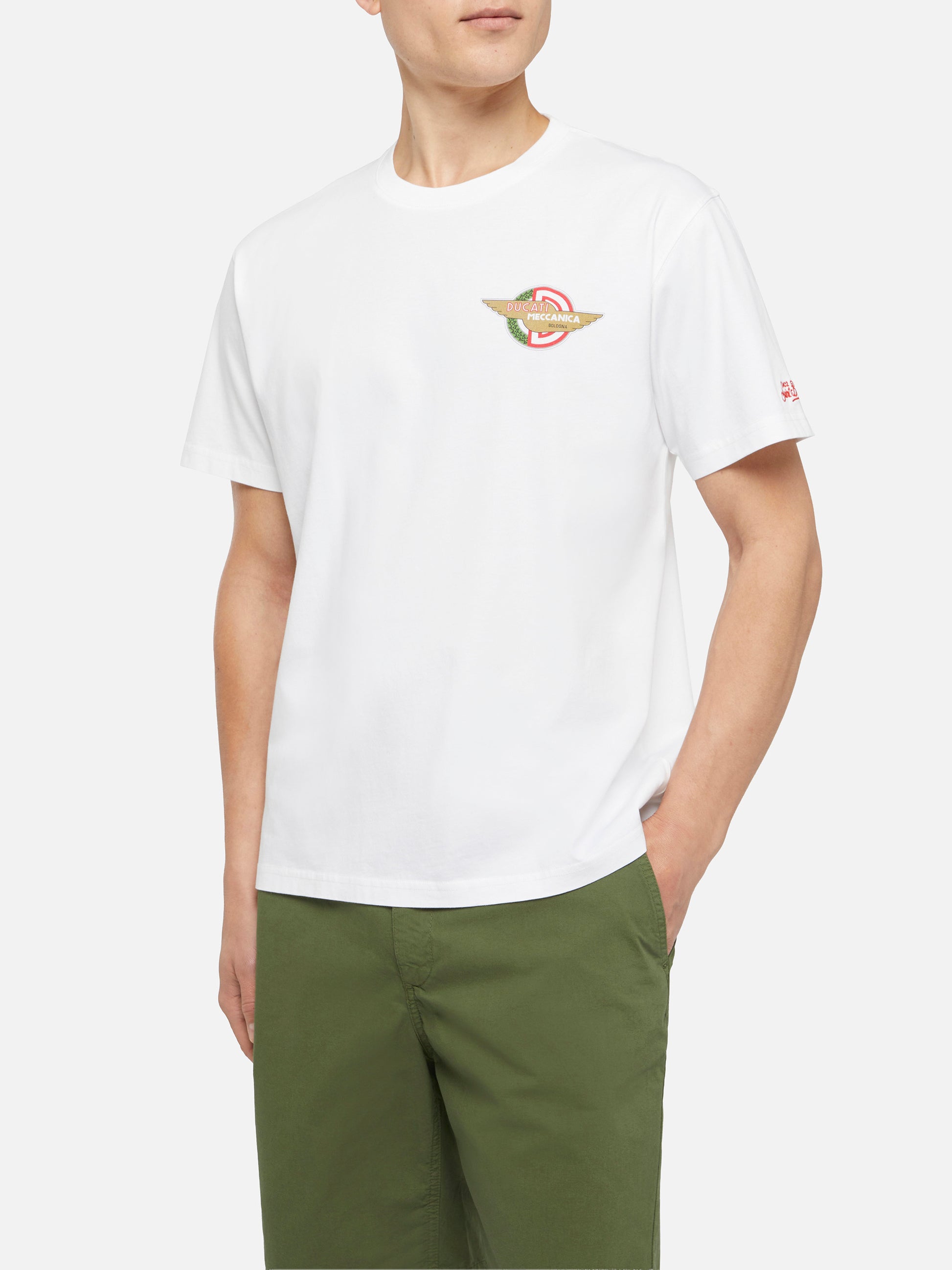Cotton T-shirt with Ducati Meccanica logo print | DUCATI MOTORS® SPECIAL EDITION - MC2 Saint Barth
