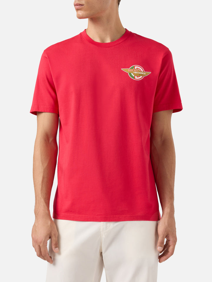 Cotton T-shirt with Ducati Meccanica logo print | DUCATI MOTORS® SPECIAL EDITION