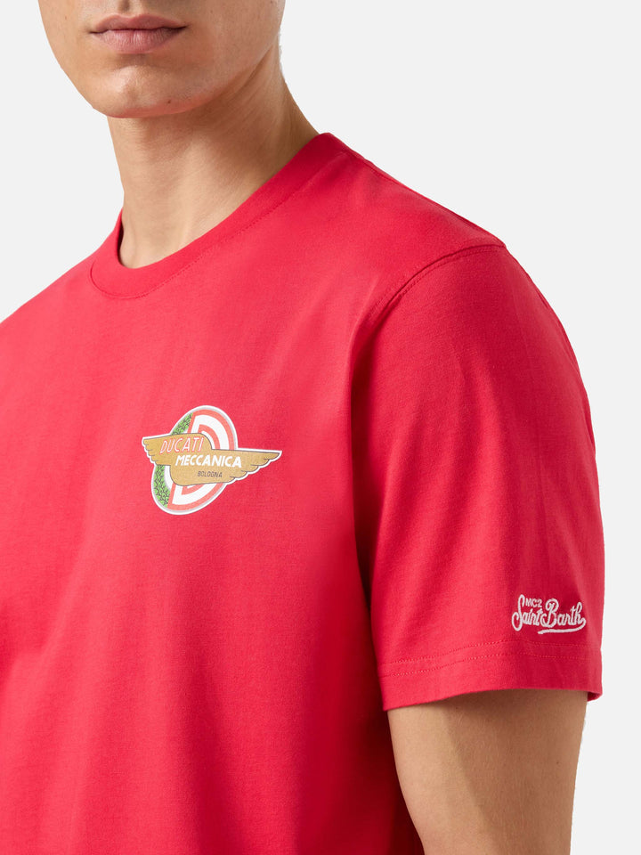 Cotton T-shirt with Ducati Meccanica logo print | DUCATI MOTORS® SPECIAL EDITION