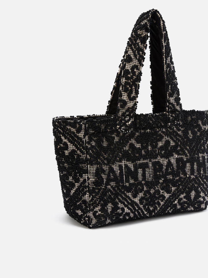 Black Tufting  cotton tote bag