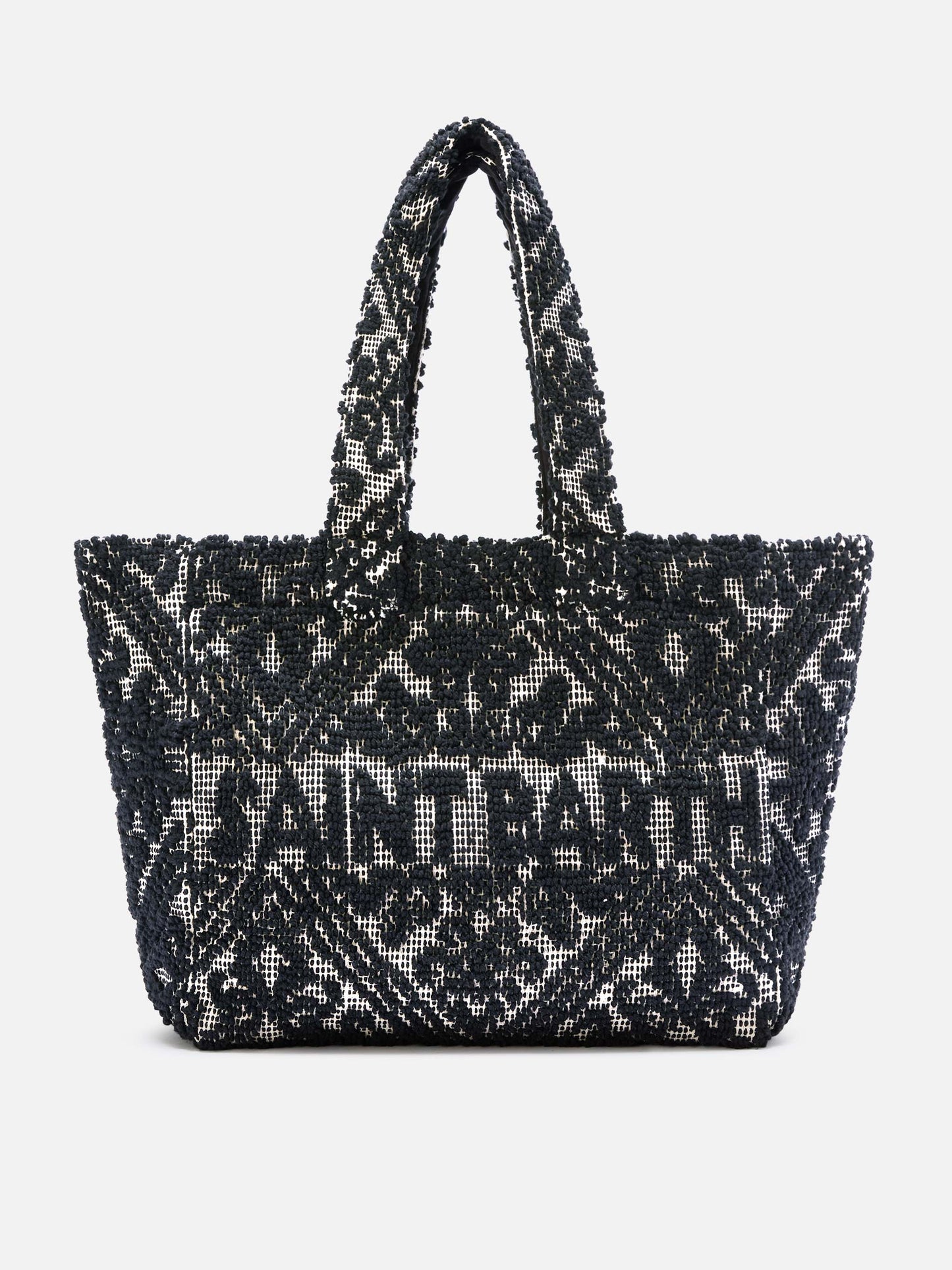 Black Tufting  cotton tote bag