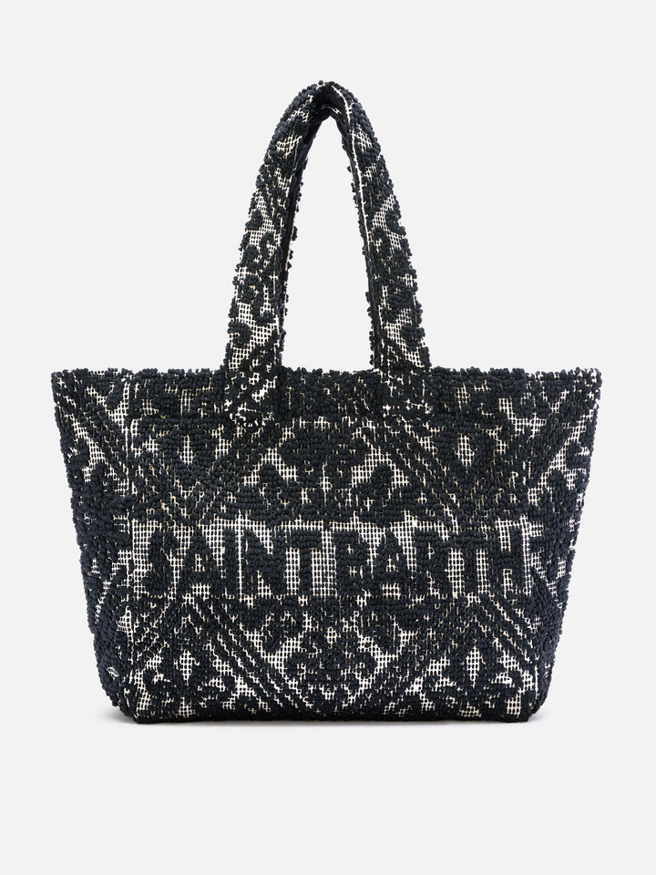 Tufting Cotton Tote Bag nera