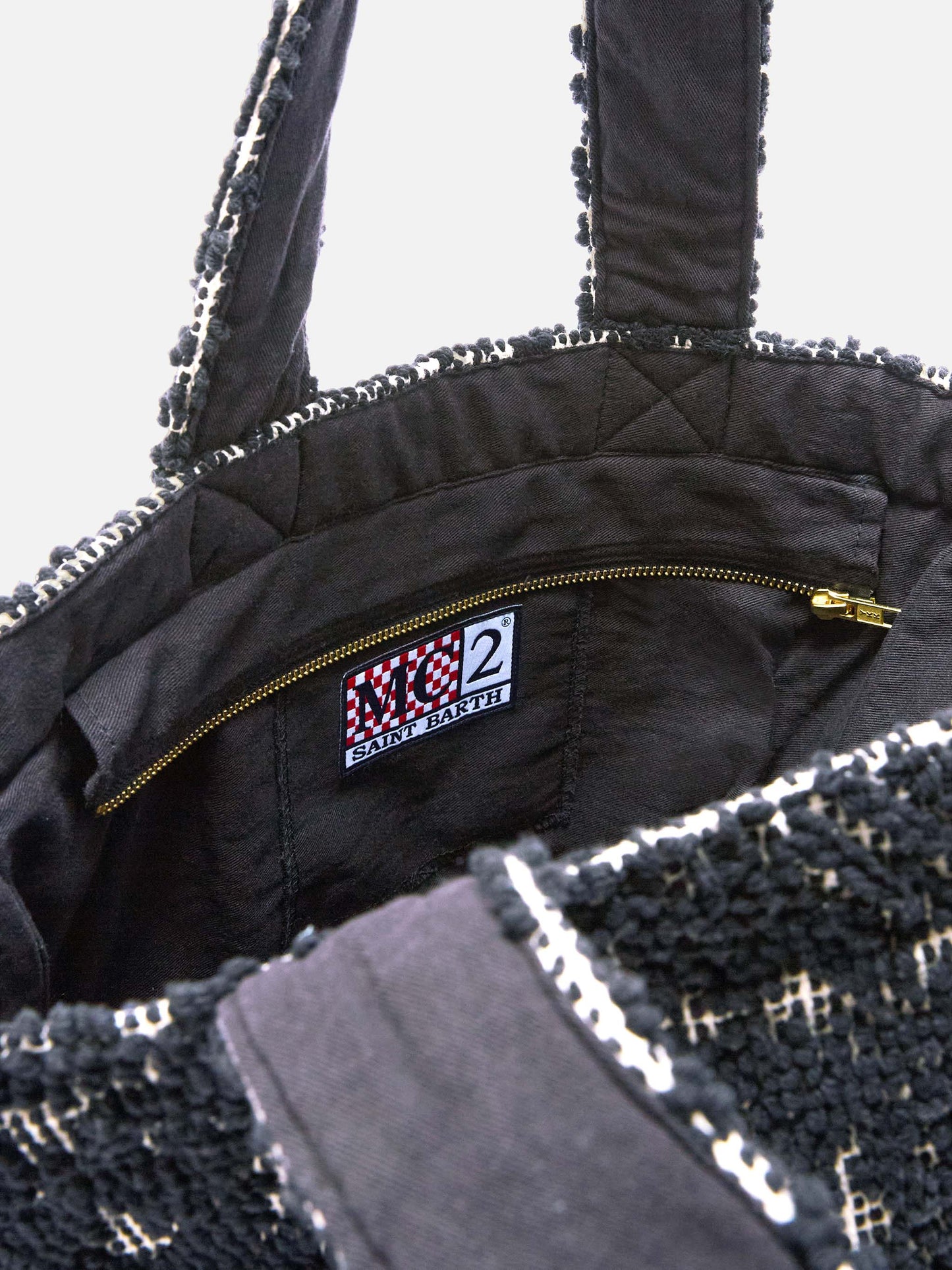 Black Tufting  cotton tote bag