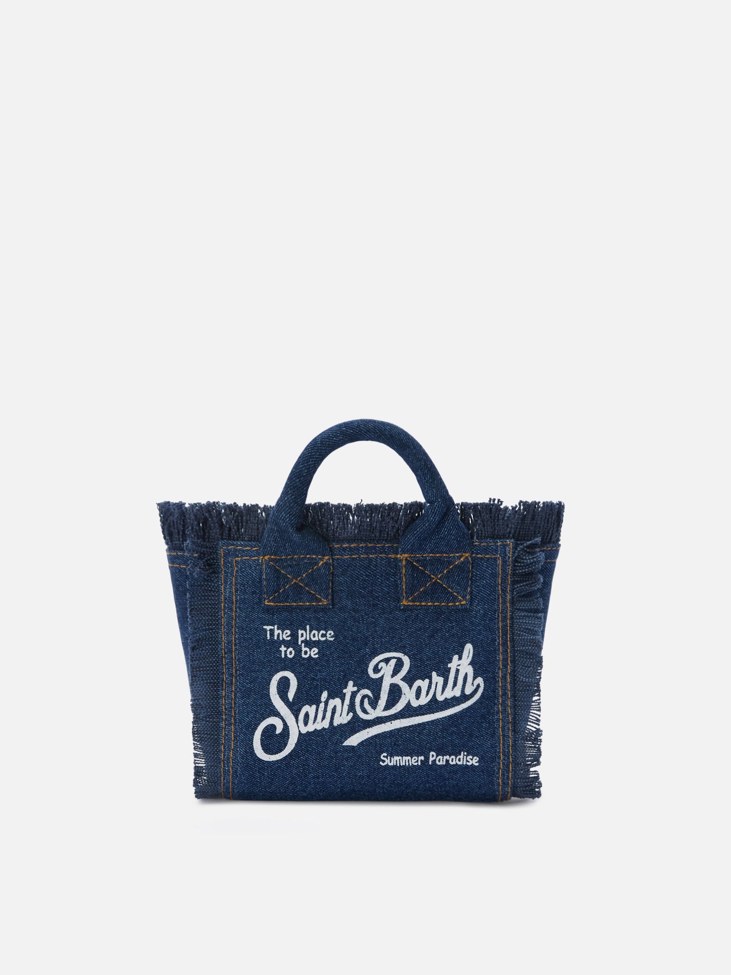 Borsa Vanity mini in denim lavaggio scuro