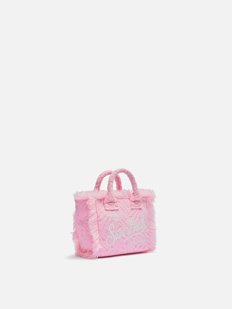 Pink zebra embossed Mini Vanity Sponge Bag