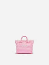 Pink zebra embossed Mini Vanity Sponge Bag