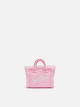 Pink zebra embossed Mini Vanity Sponge Bag