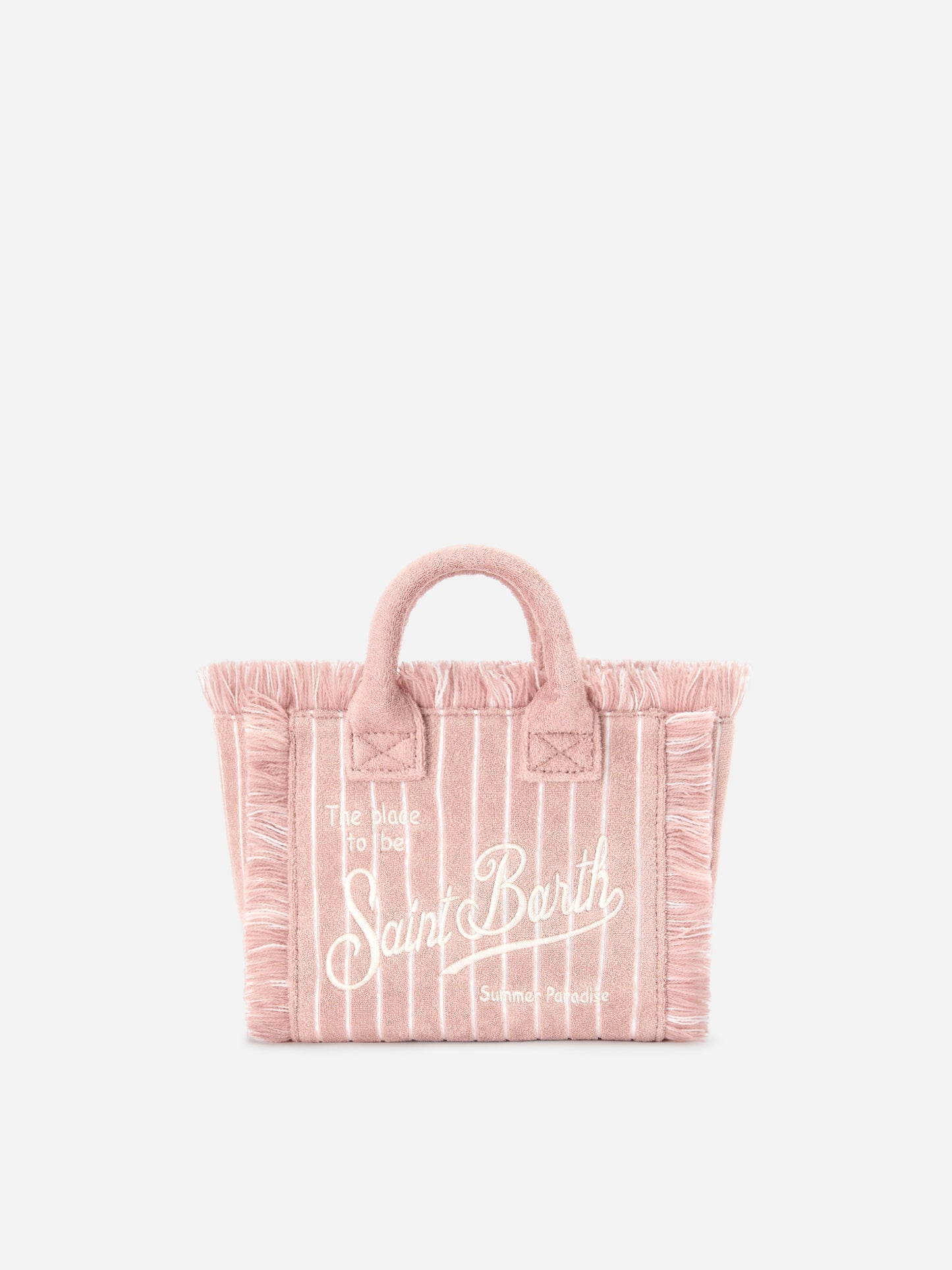 Terry effect striped Vanity mini bag