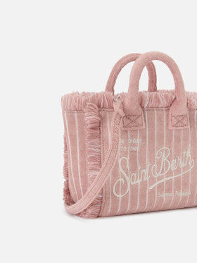 Terry effect striped Vanity mini bag