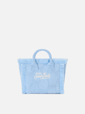 Terry effect Vanity mini bag with raised shell detail