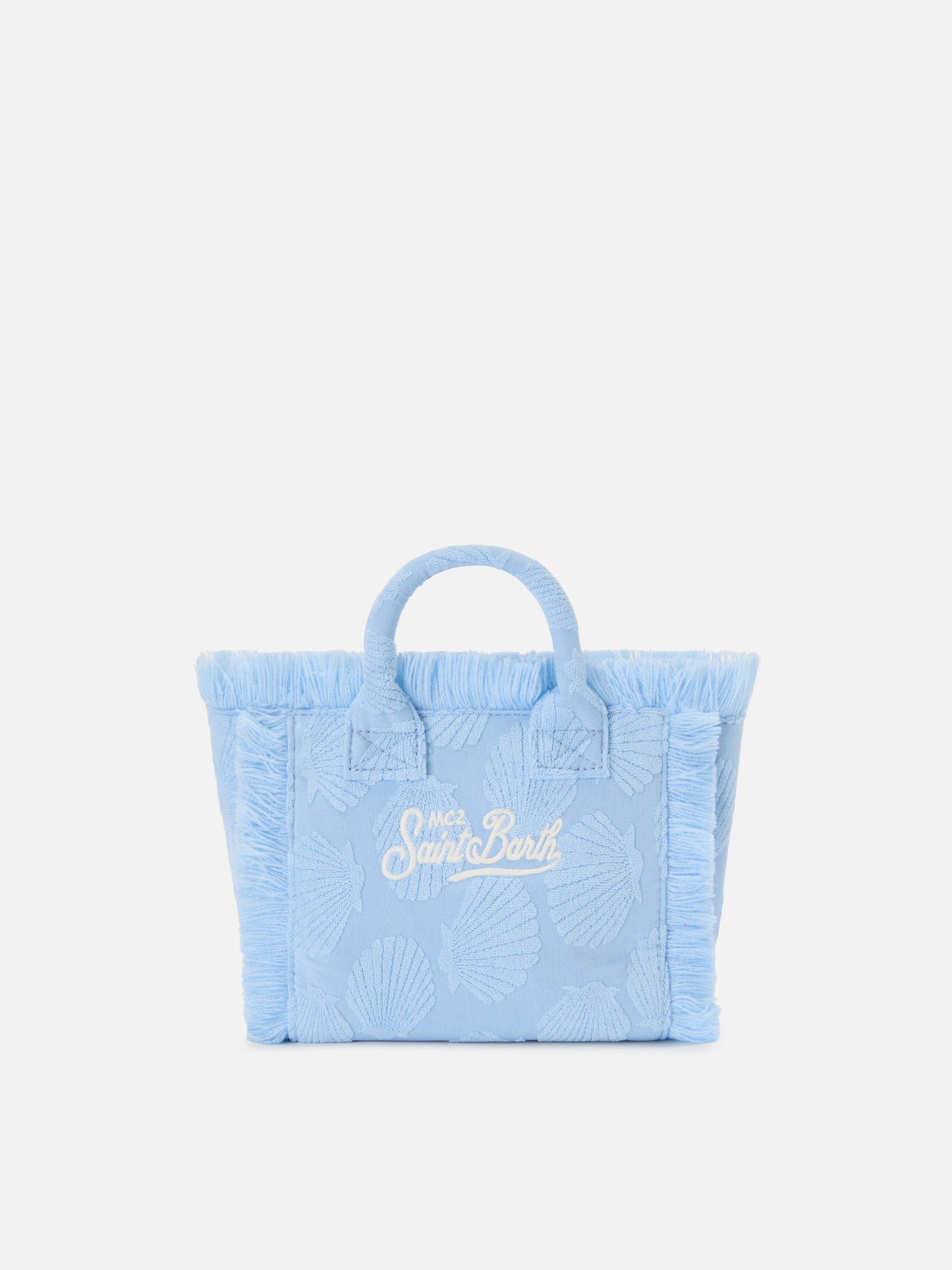 Terry effect Vanity mini bag with raised shell detail