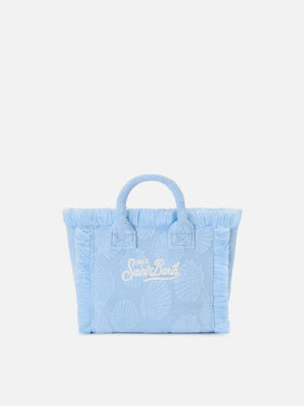 Terry effect Vanity mini bag with raised shell detail