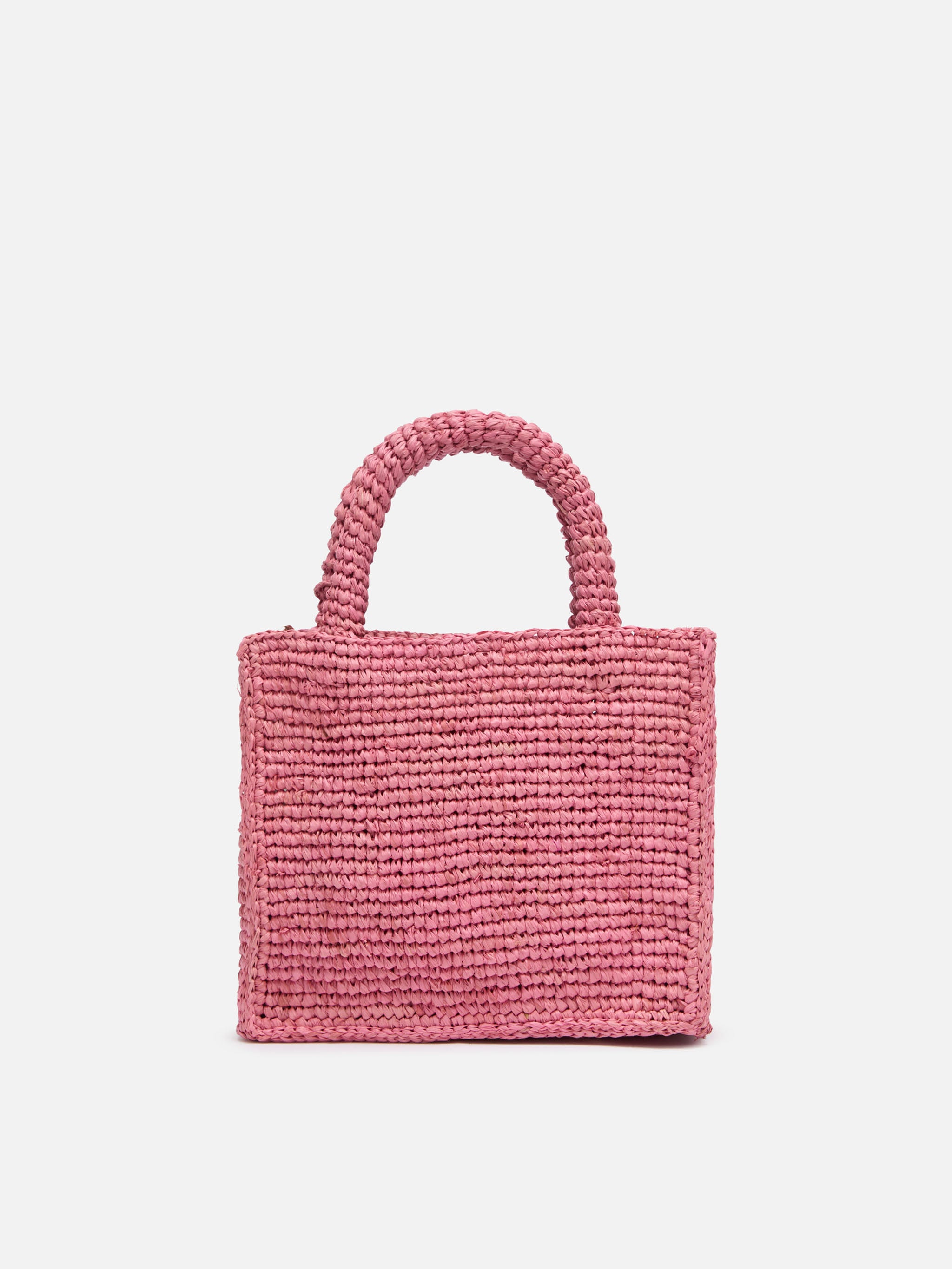 Pink Mini Vanity Raffia bag with Saint Barth embroidery – MC2