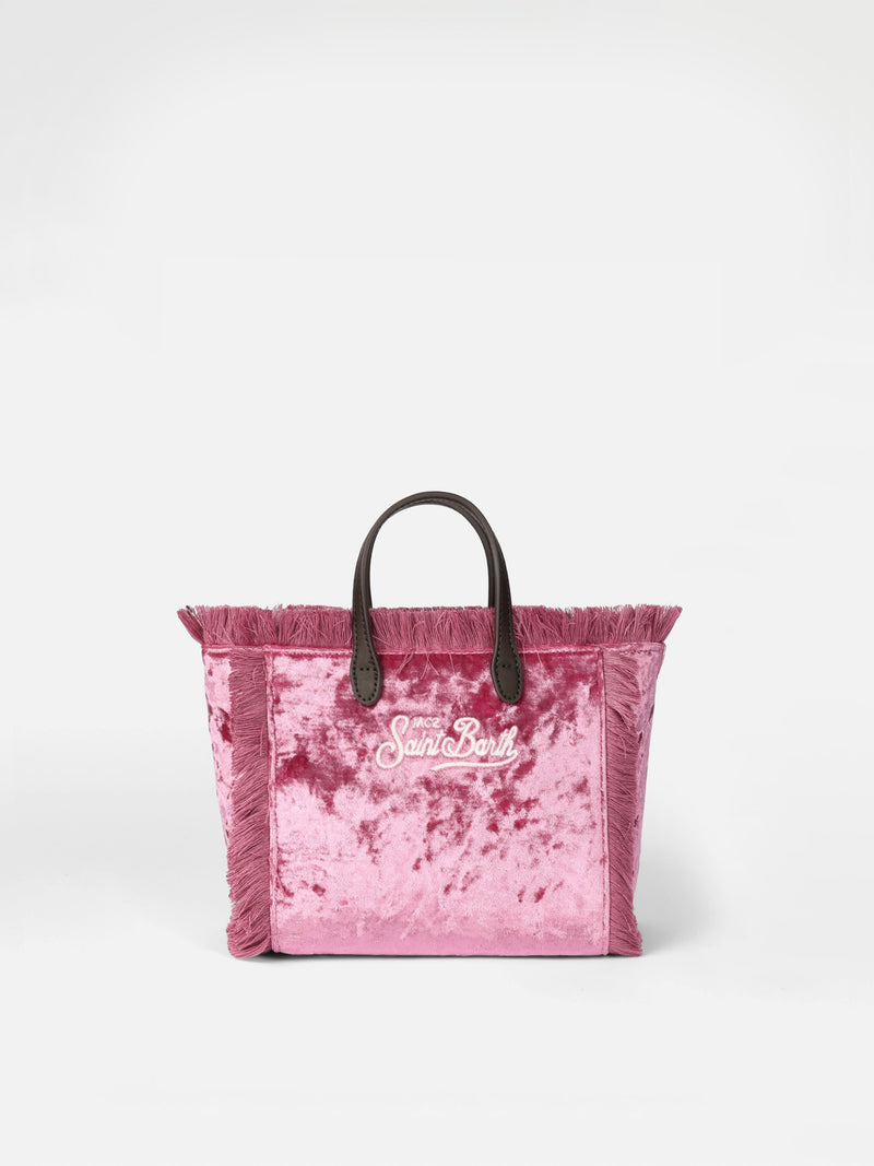 Borsa a mano Mini Vanity in ciniglia rosa