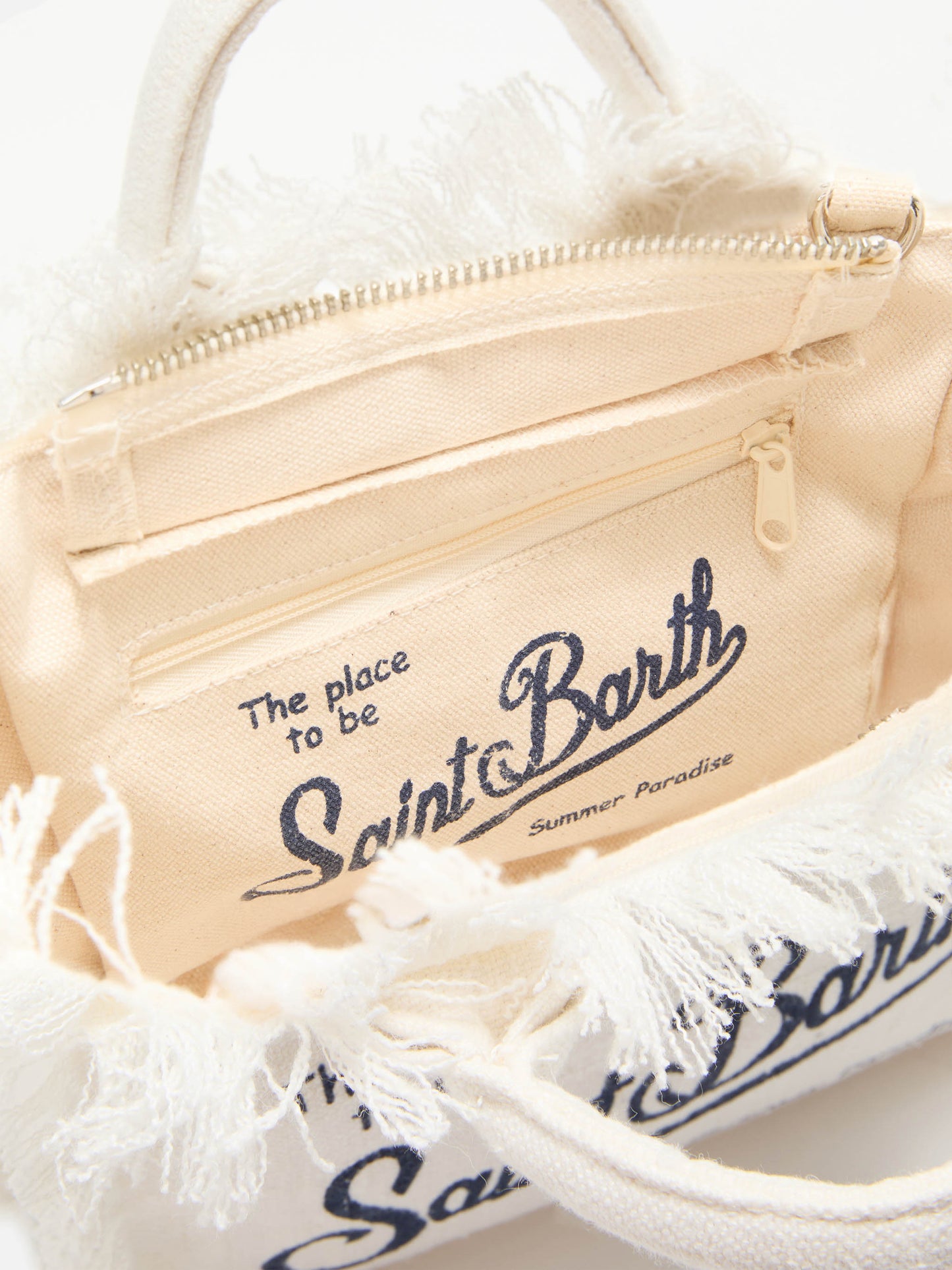 White solid color linen Vanity mini bag with removable strap