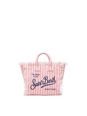 Mini Vanity Linen bag  with striped print