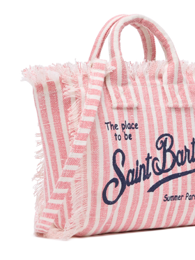 Mini Vanity Linen bag  with striped print