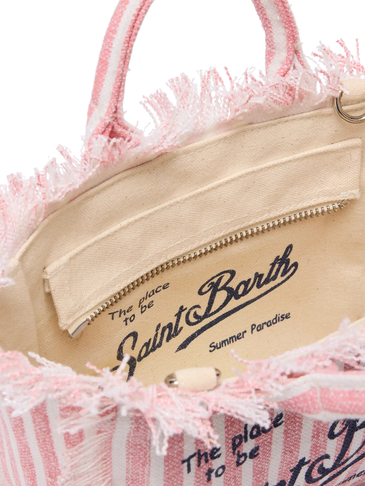 Mini Vanity Linen bag  with striped print