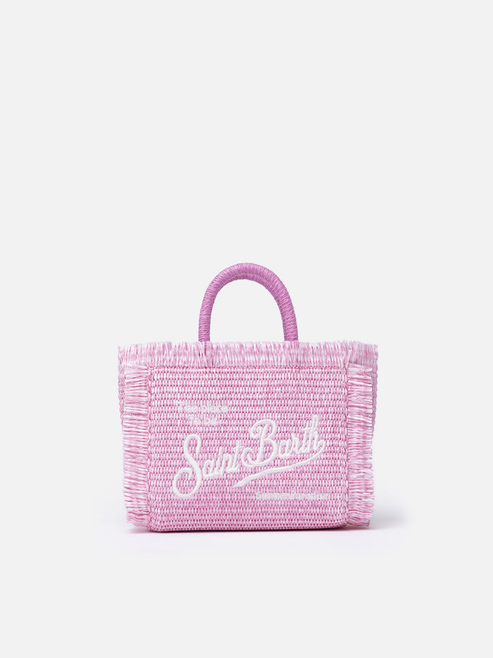 Pink Mini Vanity Straw bag