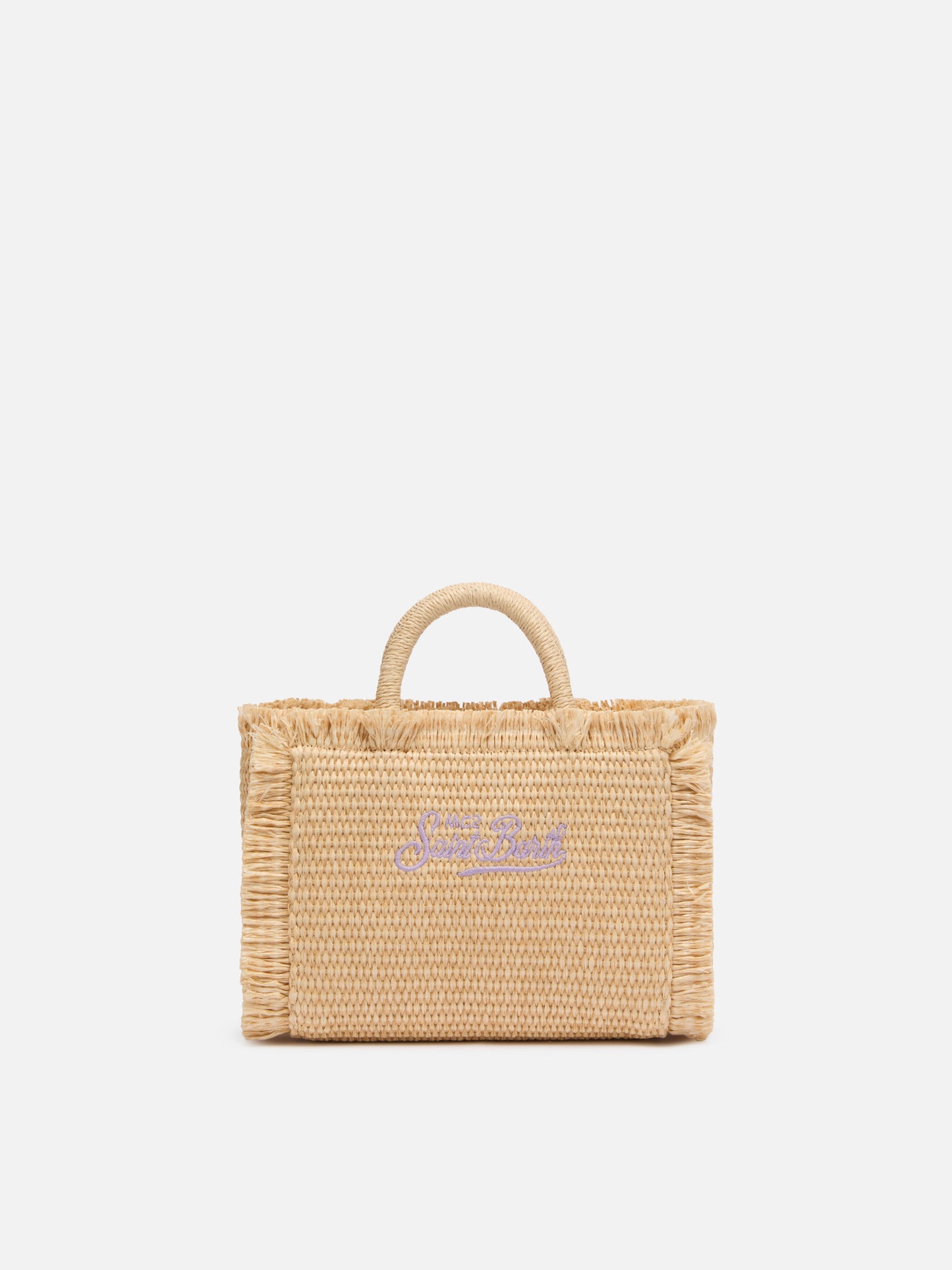 Mini Vanity Tasche in Strohoptik mit Strassverzierung