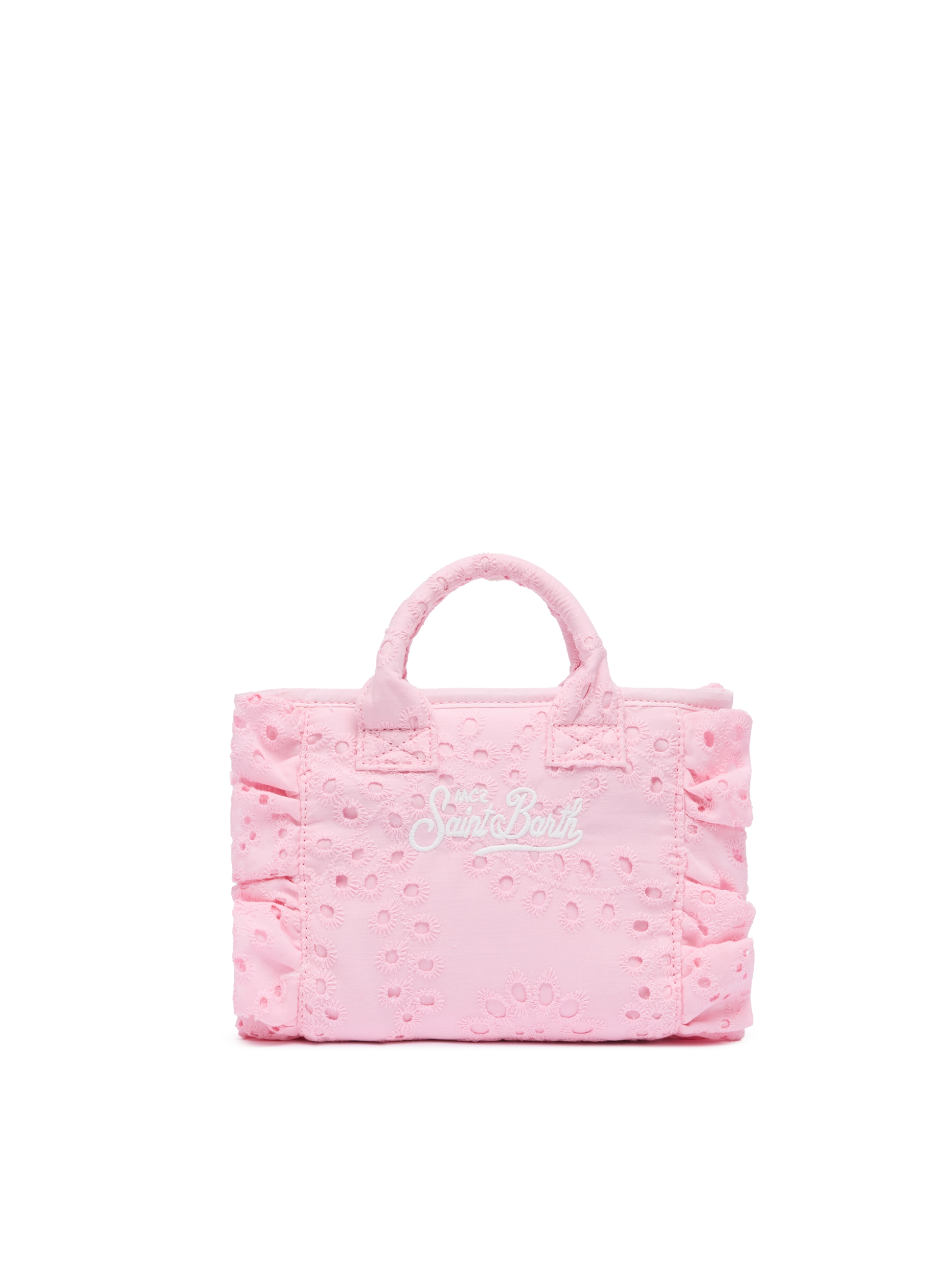Pink Sangallo lace Mini Vanity Volant bag - MC2 Saint Barth