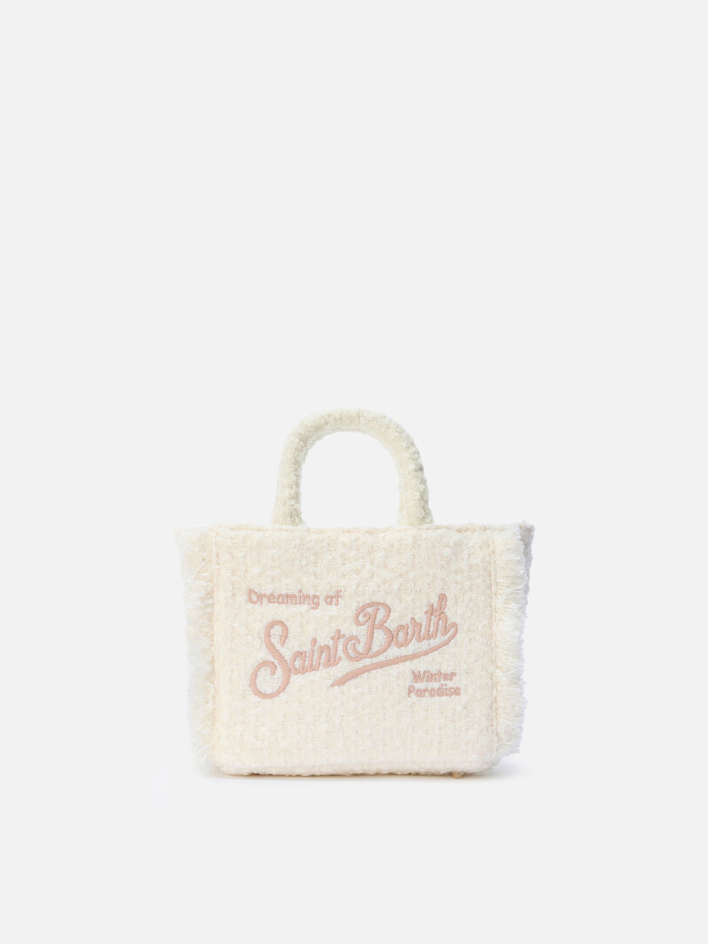 Vanity Mini Tweed Handbag in white