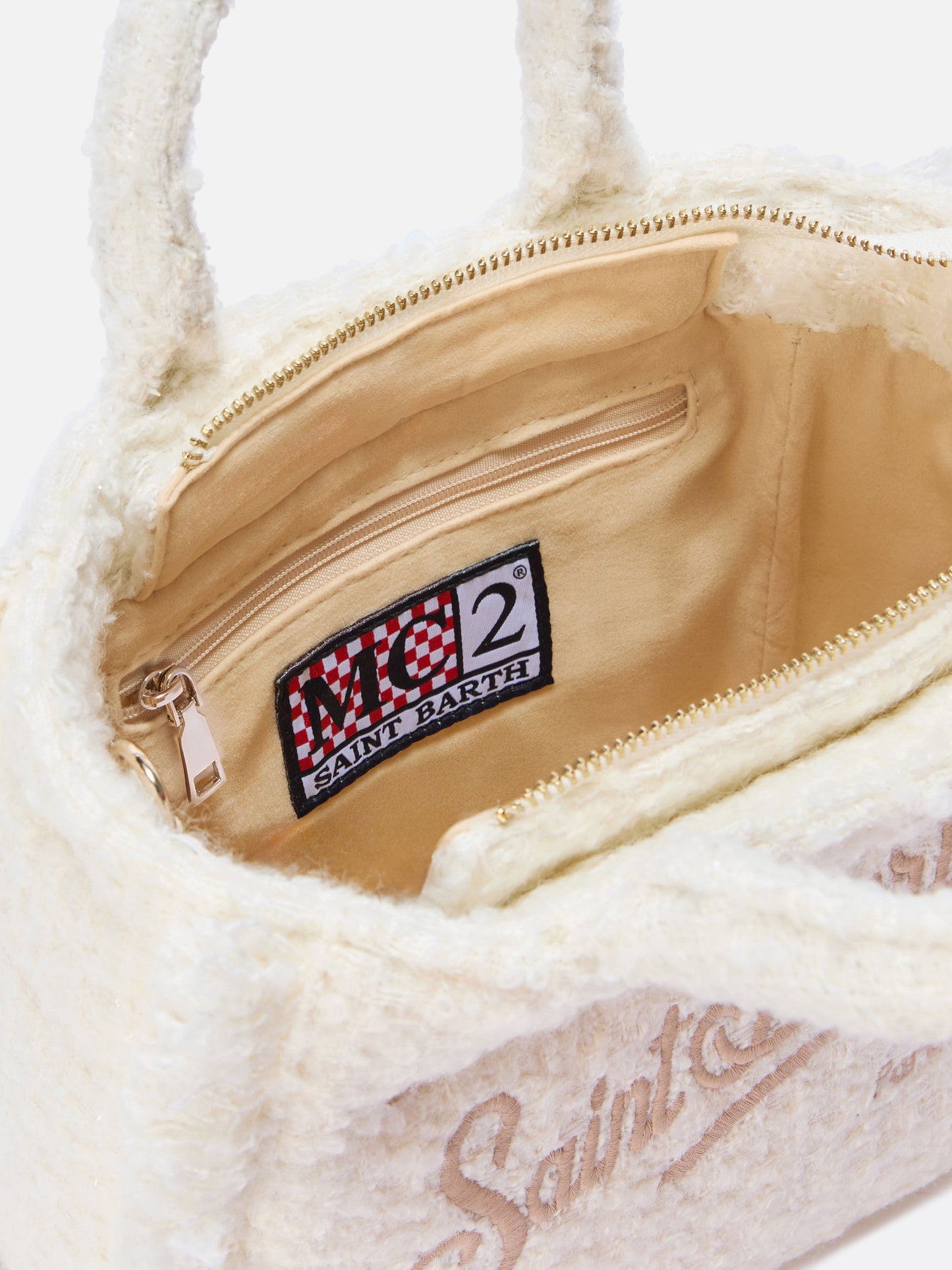 Vanity Mini Tweed Handbag in white