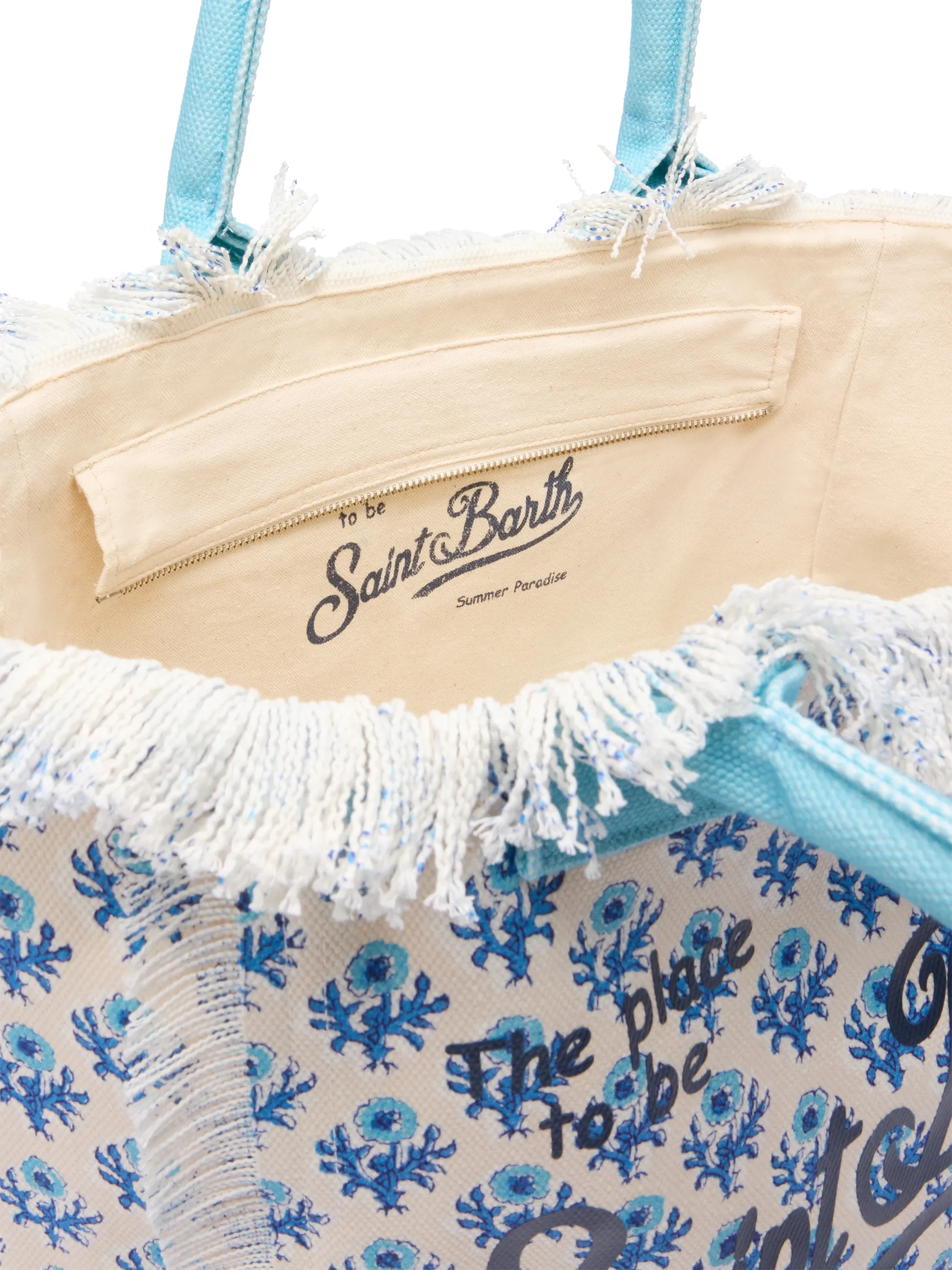 トートバッグ MC2 Saint Barth VANITY - Canvas bag with floral print Cotton canvas Vanity tote bag with flower print – MC2 Saint