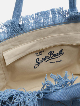 Borsa Vanity regular in denim lavaggio chiaro