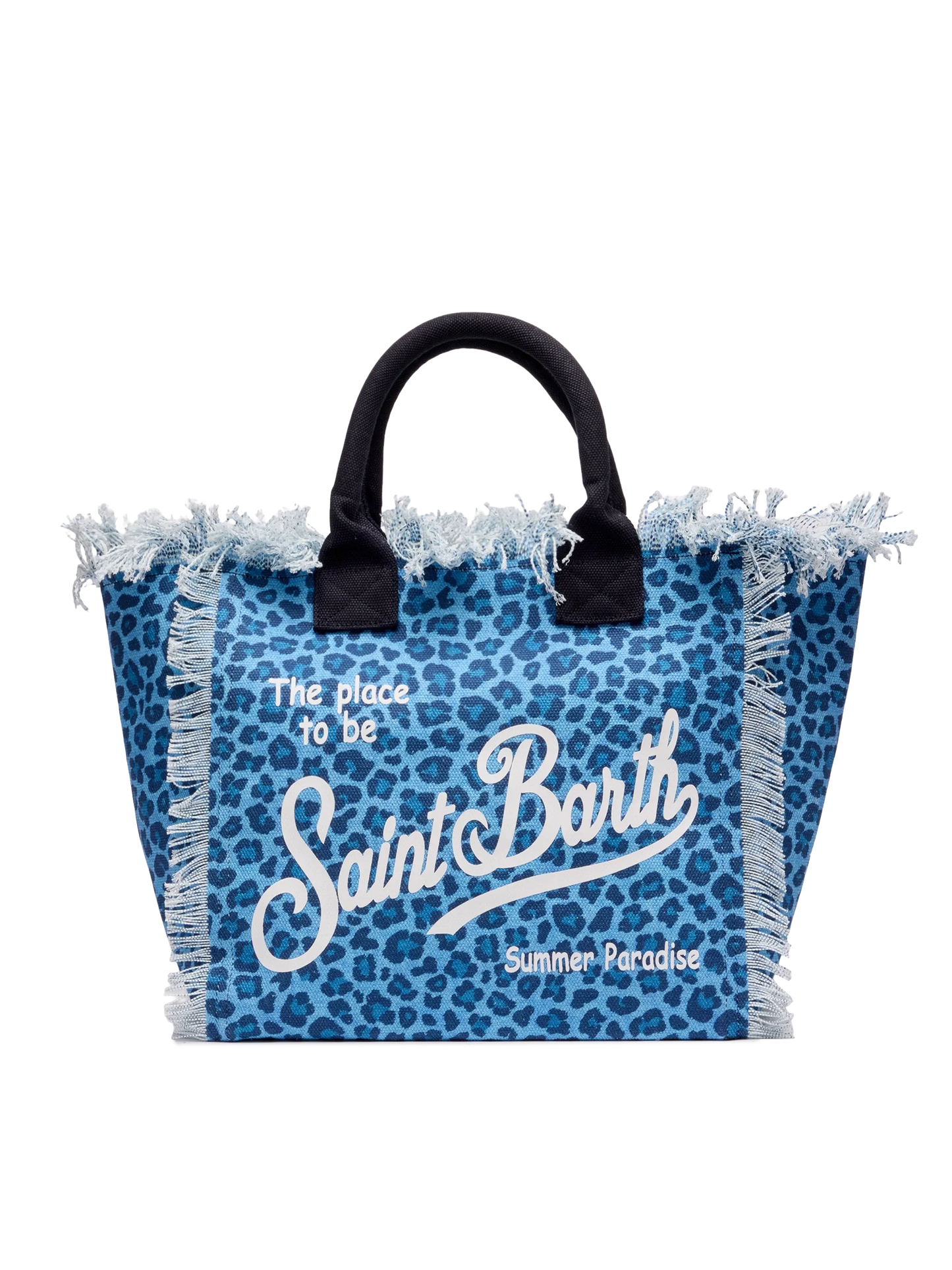 トートバッグ MC2 Saint Barth VANITY - Canvas bag with heart print Cotton canvas Vanity tote bag with animalier print – MC2