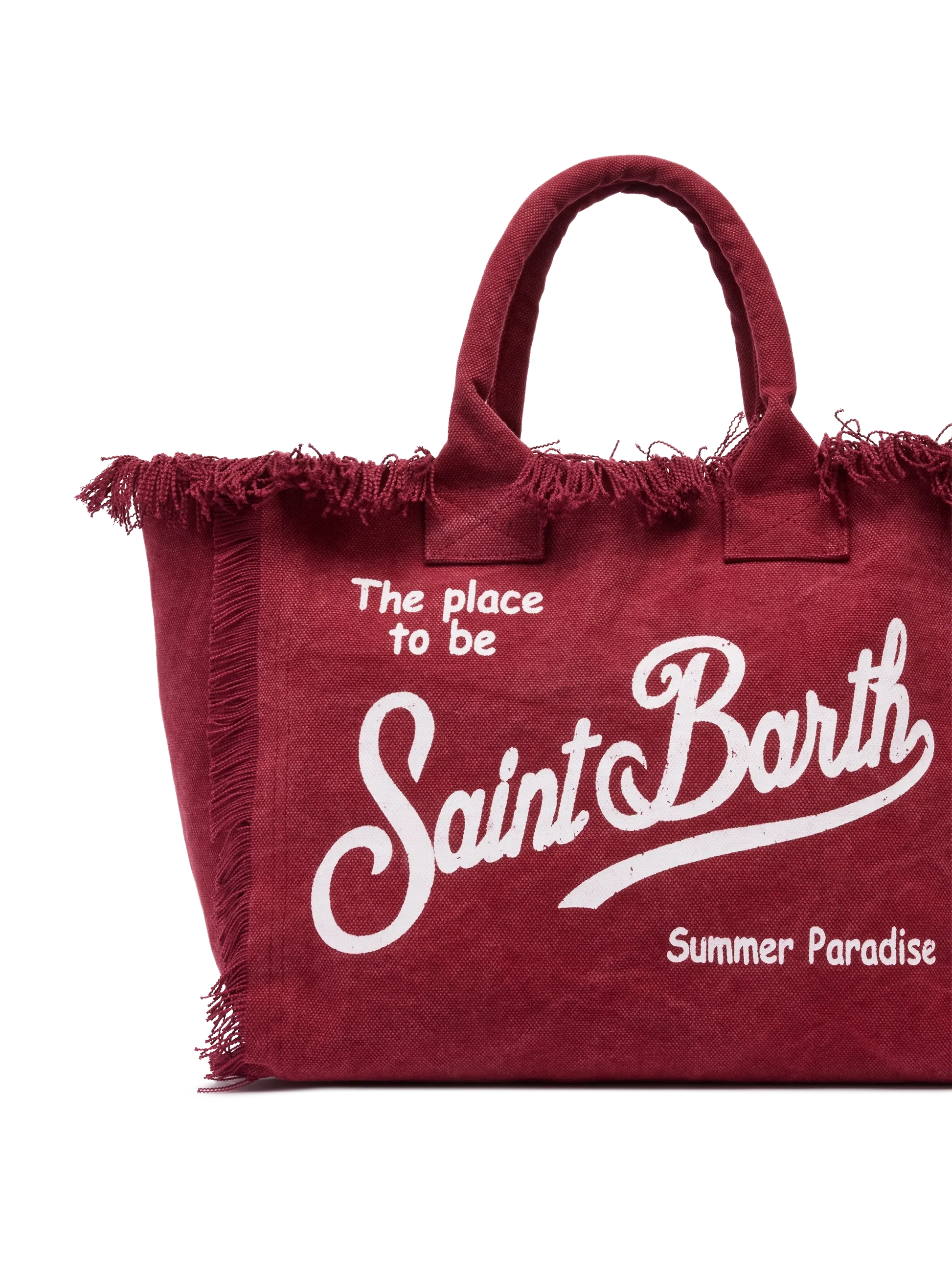 トートバッグ MC2 Saint Barth Burgundy cotton canvas Vanity tote bag – MC2 Saint Barth