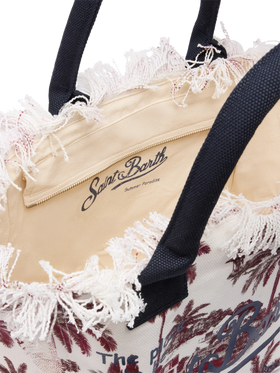 Vanity-Einkaufstasche aus Baumwollcanvas mit Toile-de-Jouy-Druck | AI BY RICKDICK SPECIAL EDITION
