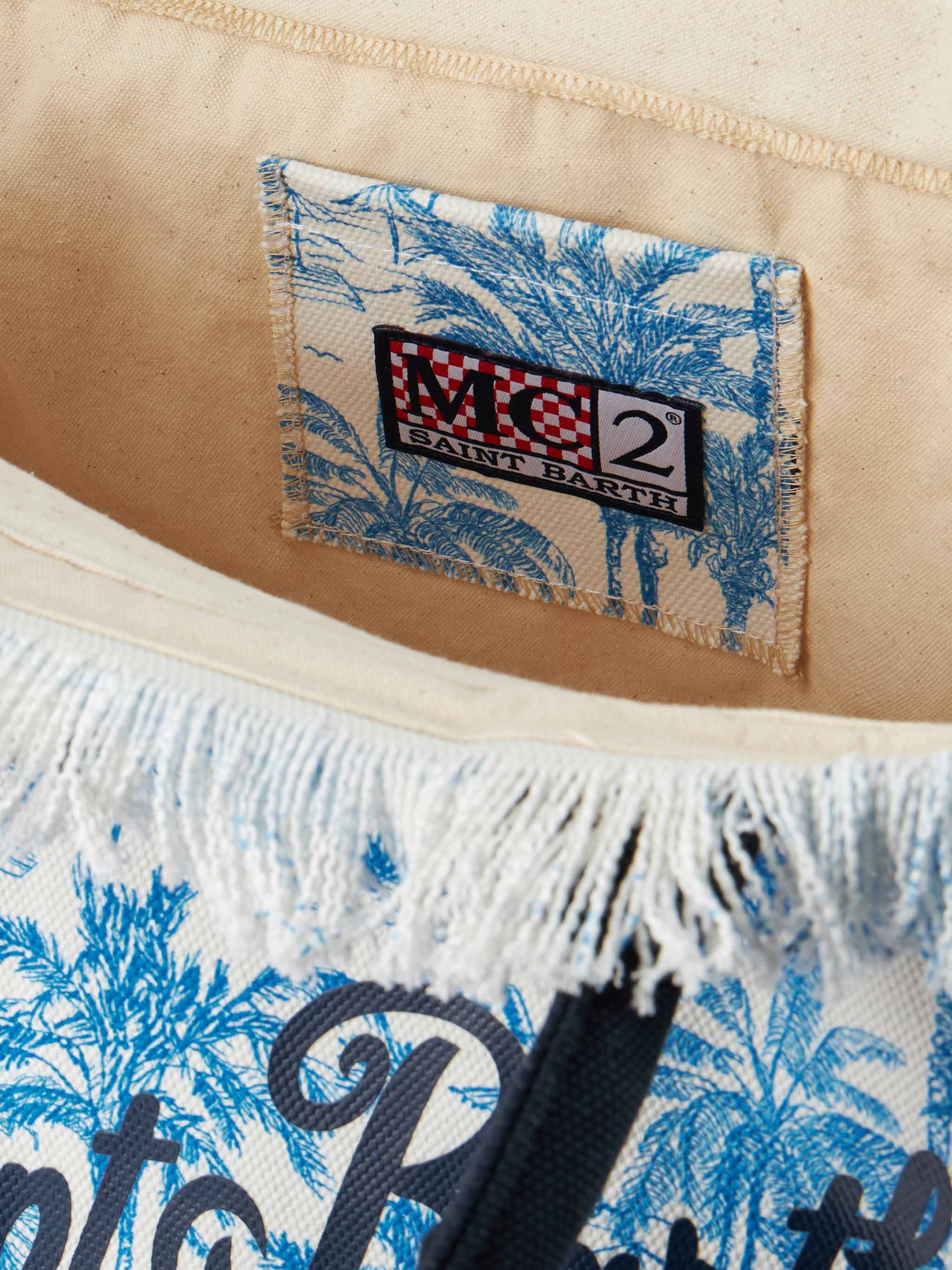 【MC2 SAINT BARTH】ホワイトフラワー バニティバッグ RANDA ショルダーバッグ バッグ フラワー刺繍2WAYバニティー
