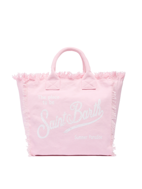 Pink cotton canvas Vanity tote bag - MC2 Saint Barth