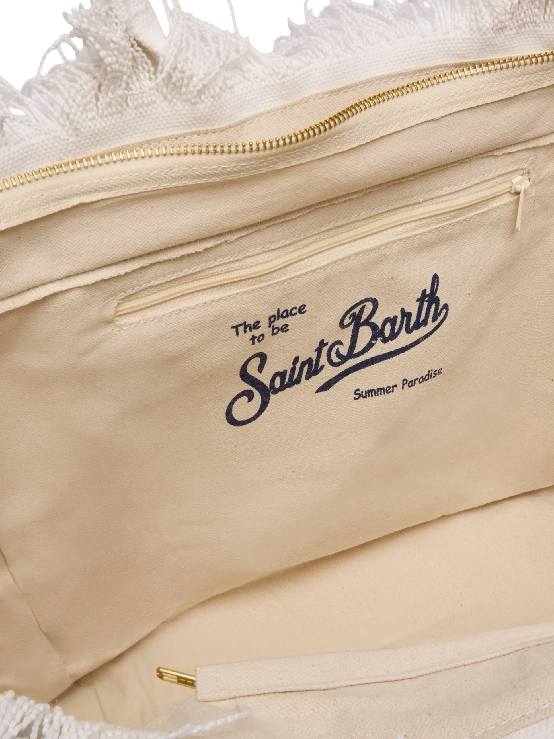 Cotton canvas Vanity tote bag with St. Barth patch logo - MC2 Saint Barth