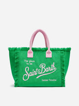 Green terry Vanity Sponge tote bag