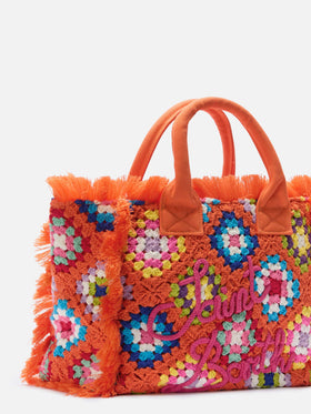 Vanity crochet shoulder bag with pattern