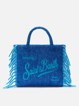 Schminkdecke als Schultertasche mit seitlichen Fransen