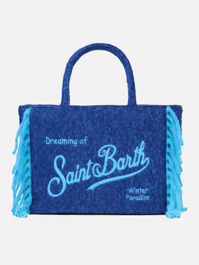 Borsa a spalla Vanity Blanket con frange laterali