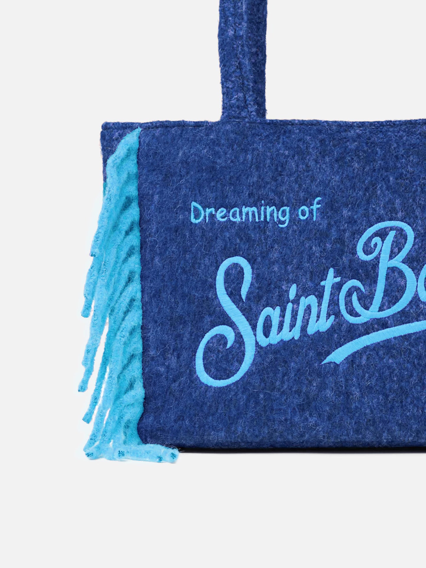 Borsa a spalla Vanity Blanket con frange laterali