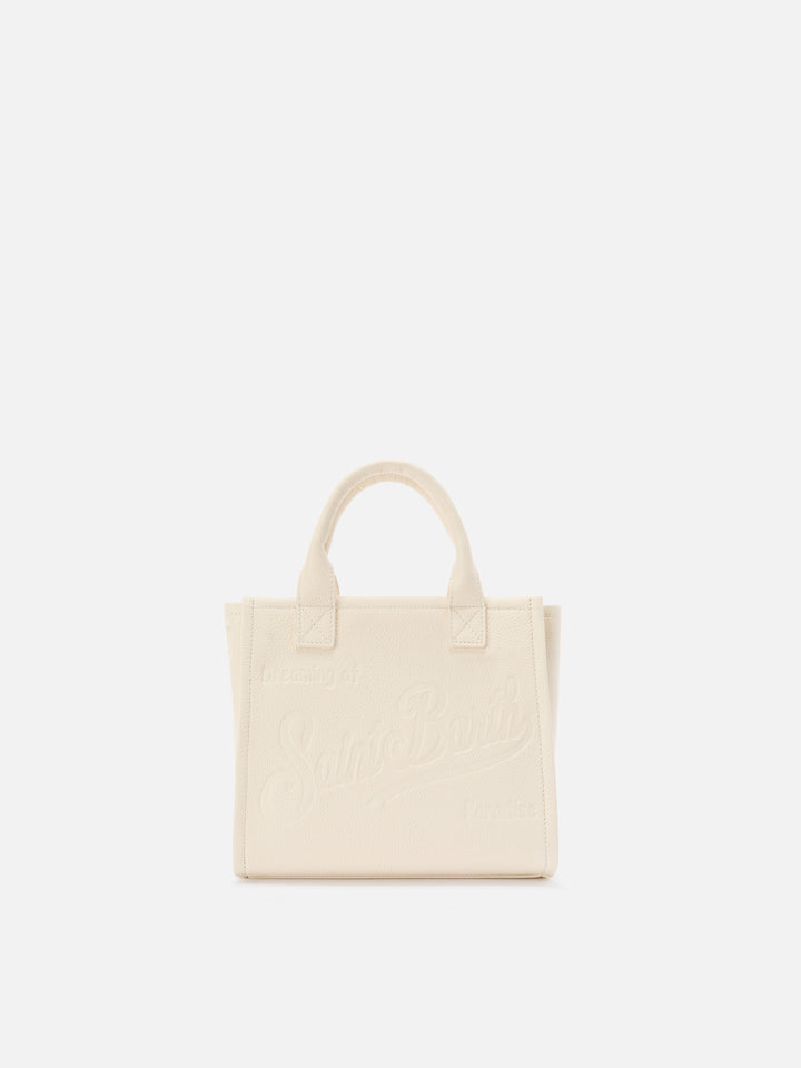 Ivory pebbled leather Vanity medium bag