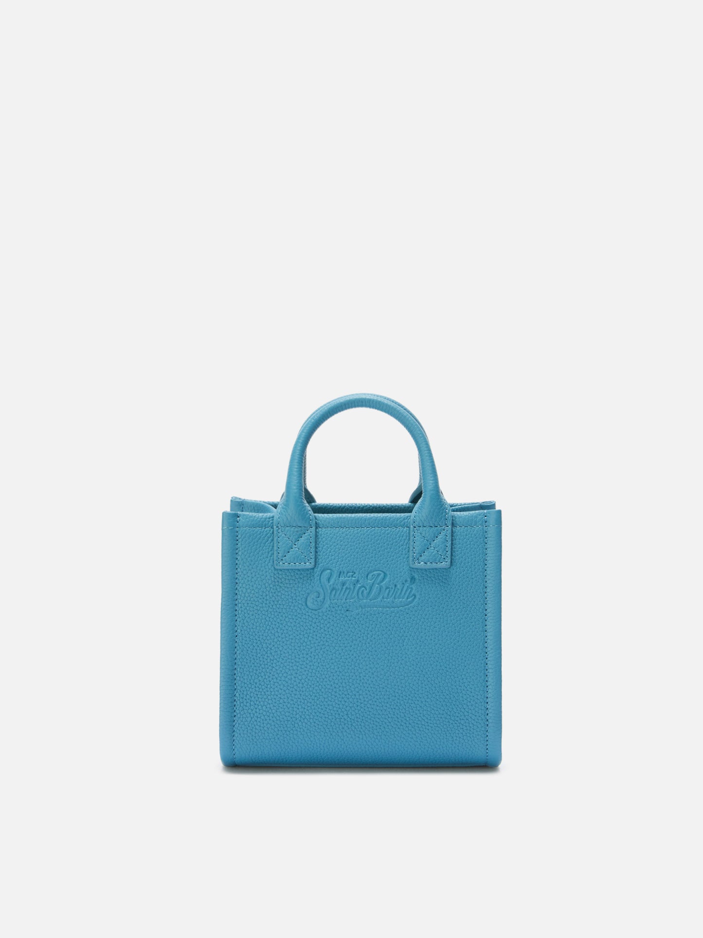 Vanity Bag Mini Shoulder Bag in teal hammered leather