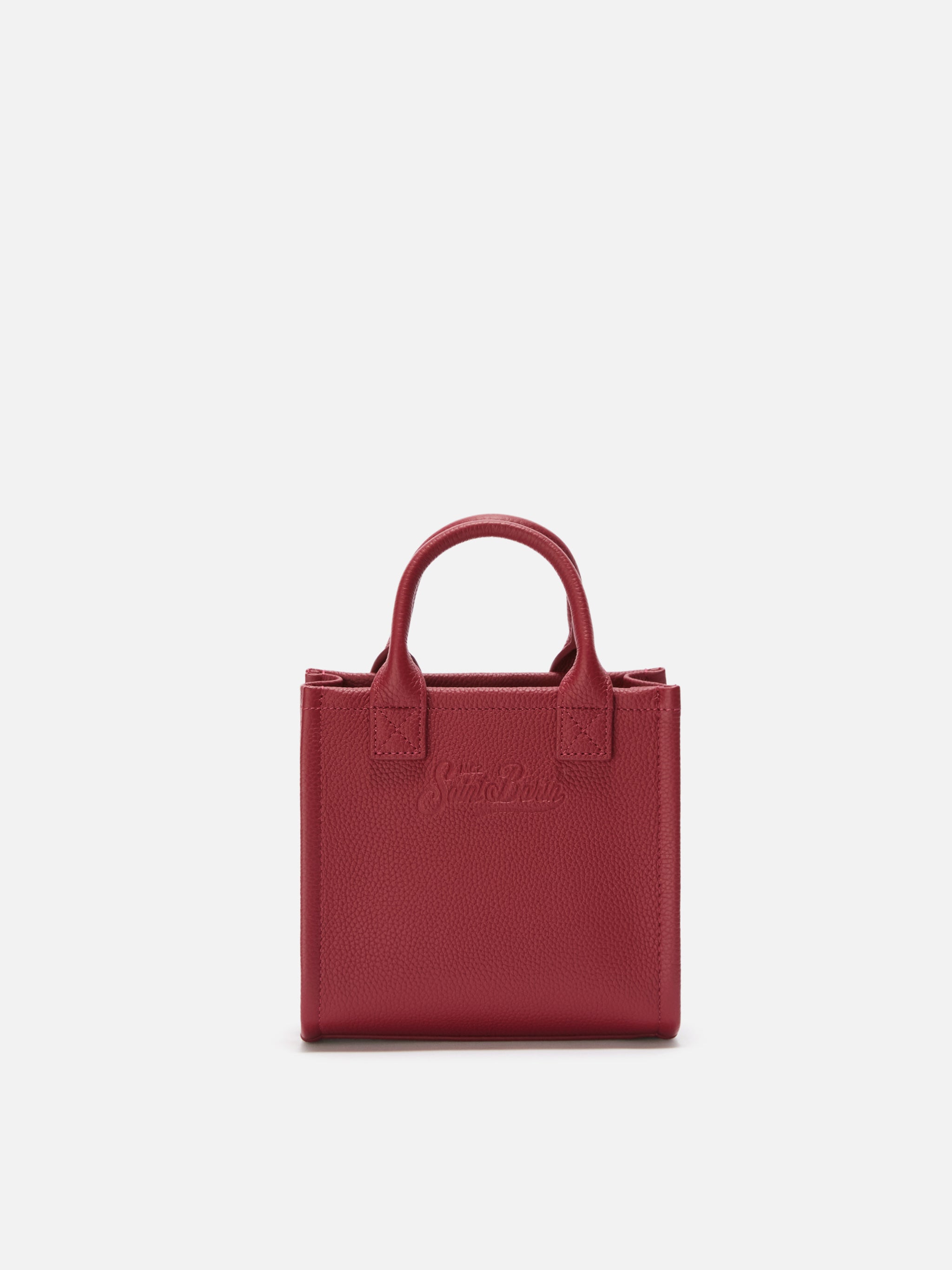 Vanity Bag Mini Shoulder Bag in burgundy hammered leather – MC2