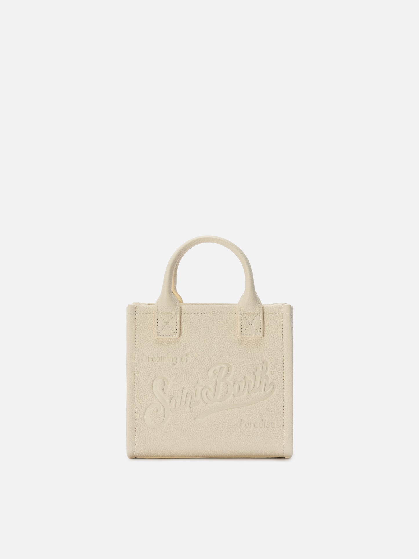 Ivory pebbled leather Vanity mini bag