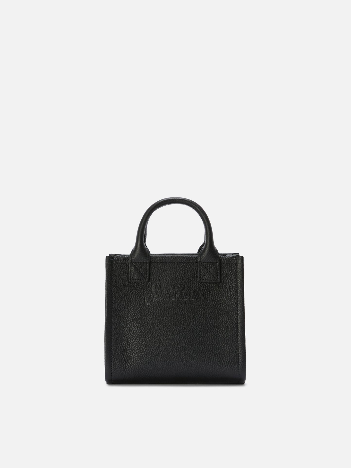Black pebbled leather Vanity mini bag