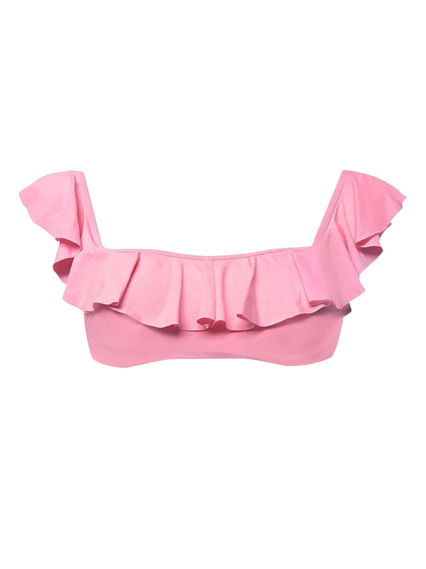 Rosa Damen-Bandeau mit Rüschen